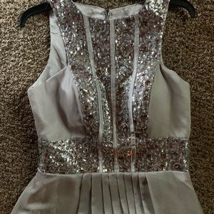 Silver sequin formal dress